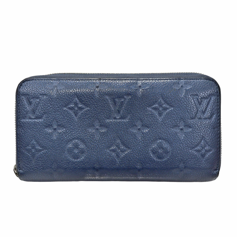 Louis Vuitton Zippy Wallet Long Leather Blue